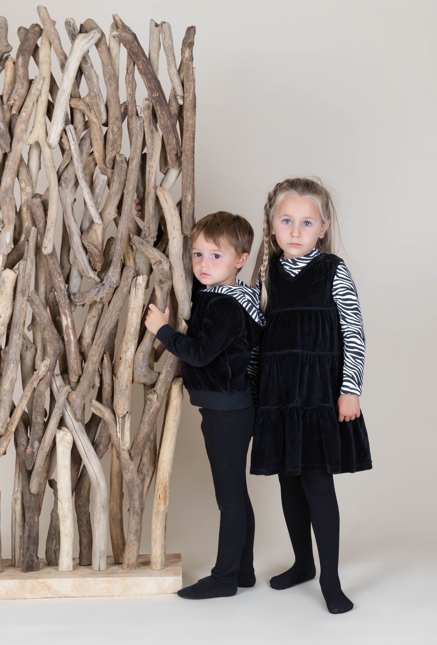 Black Velour Pinafore