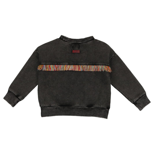 Omaha Black Fringe Sweatshirt