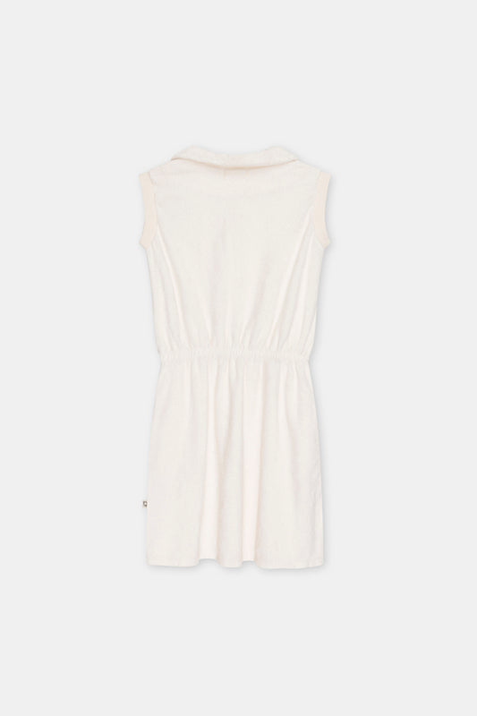 Terry polo dress Ivory
