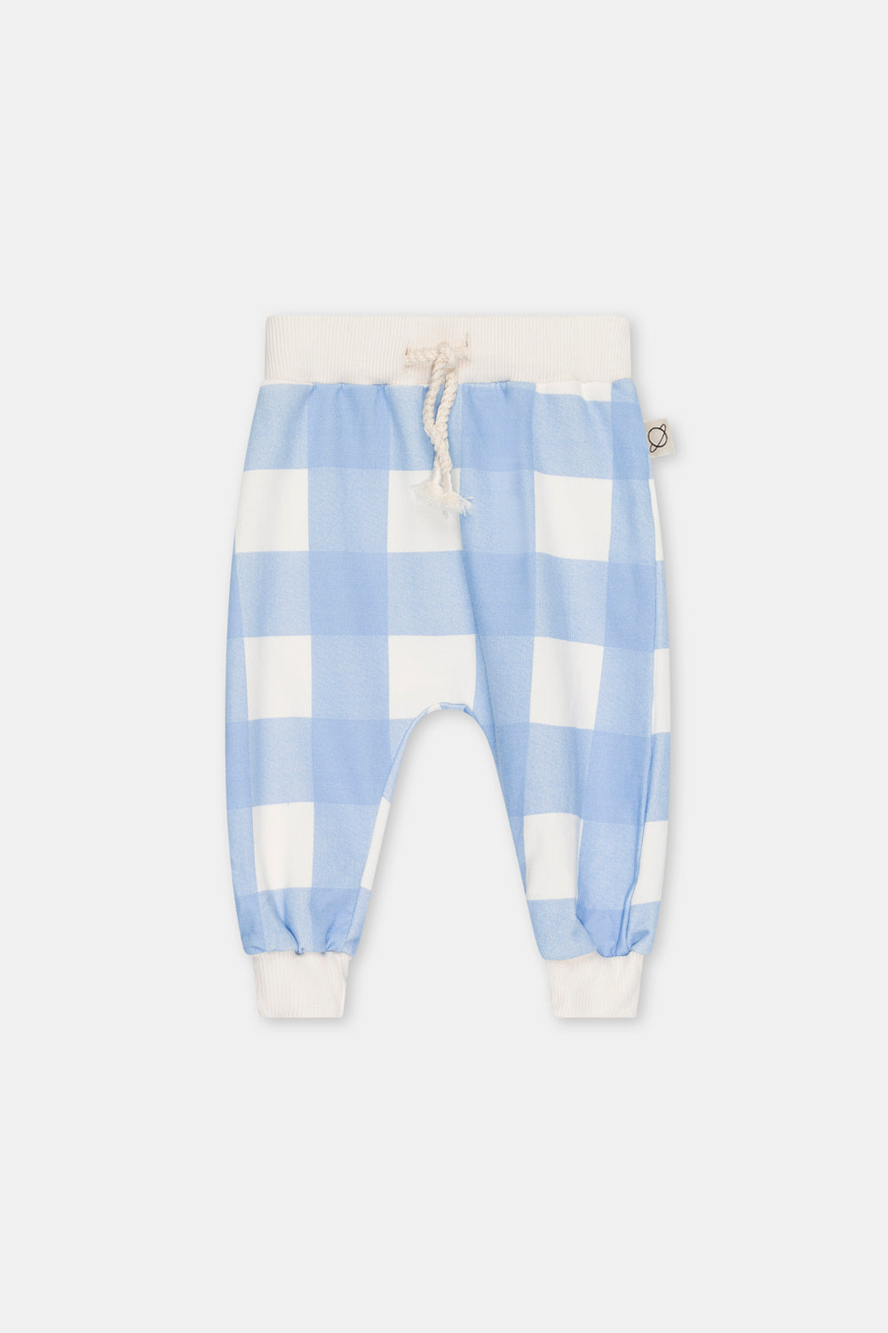 Fleece gingham baby sweatshirt with Pants