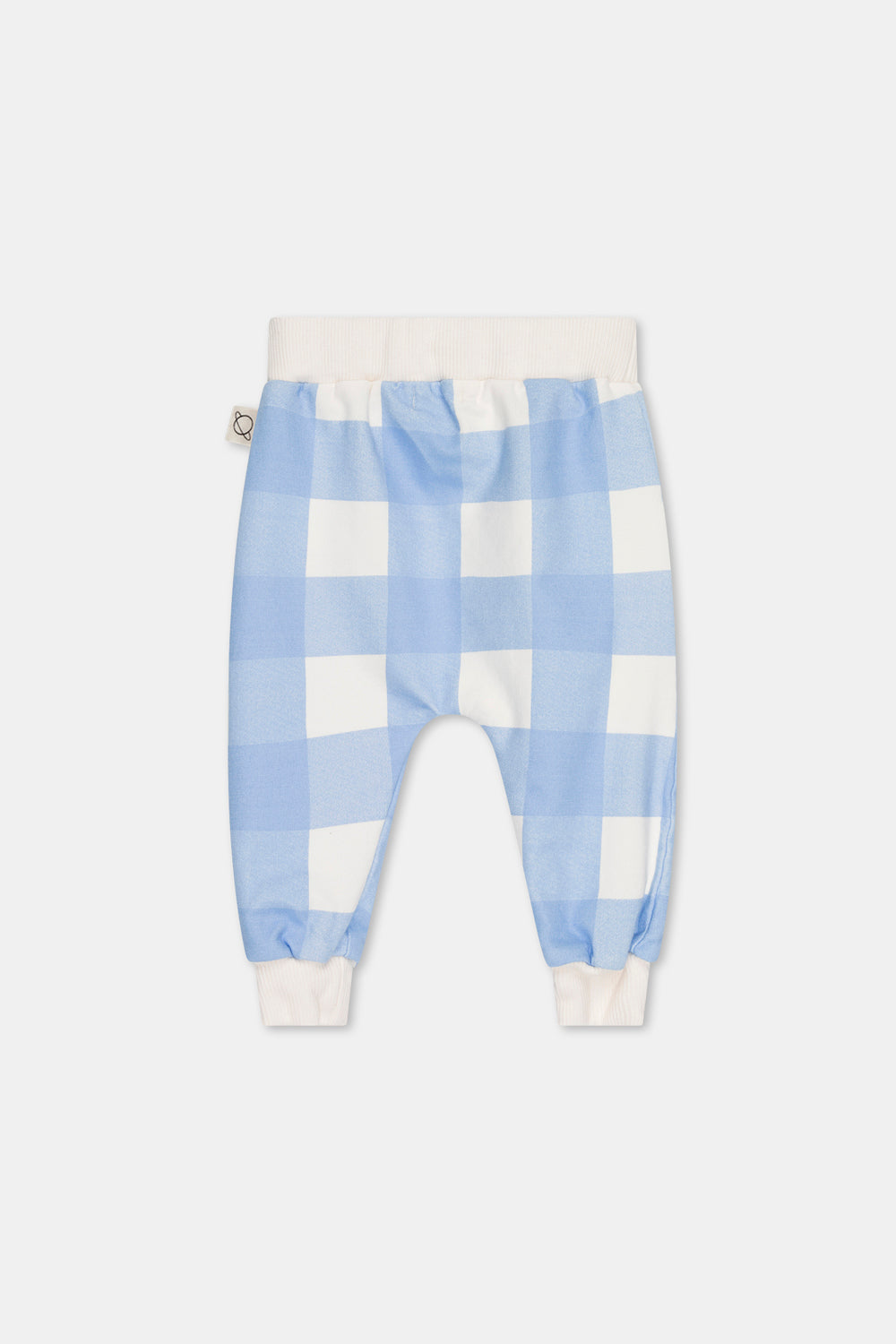 Fleece gingham baby sweatshirt with Pants