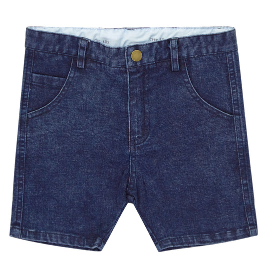 Blue Denim Wash Shorts