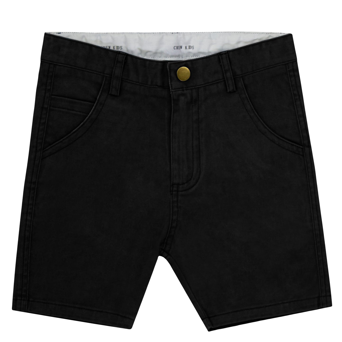 Distressed Black Shorts