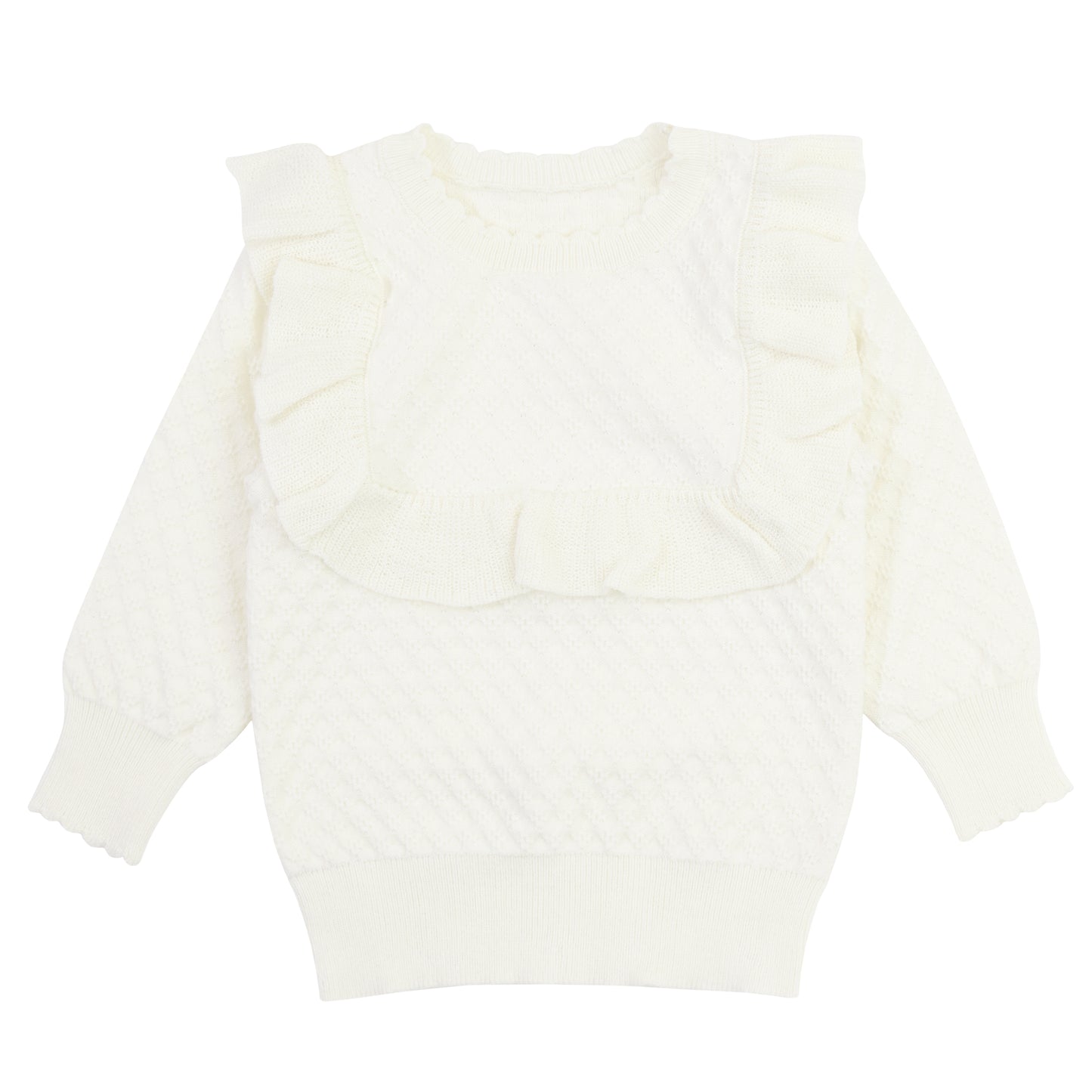 Scallop Pointelle Sweater