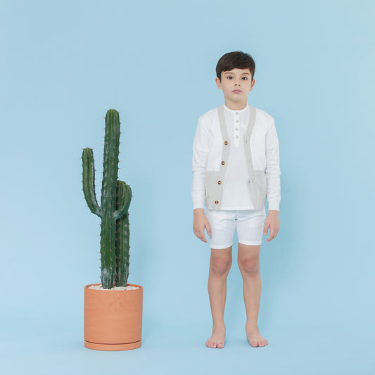 Powder Blue Colorblock Cardigan