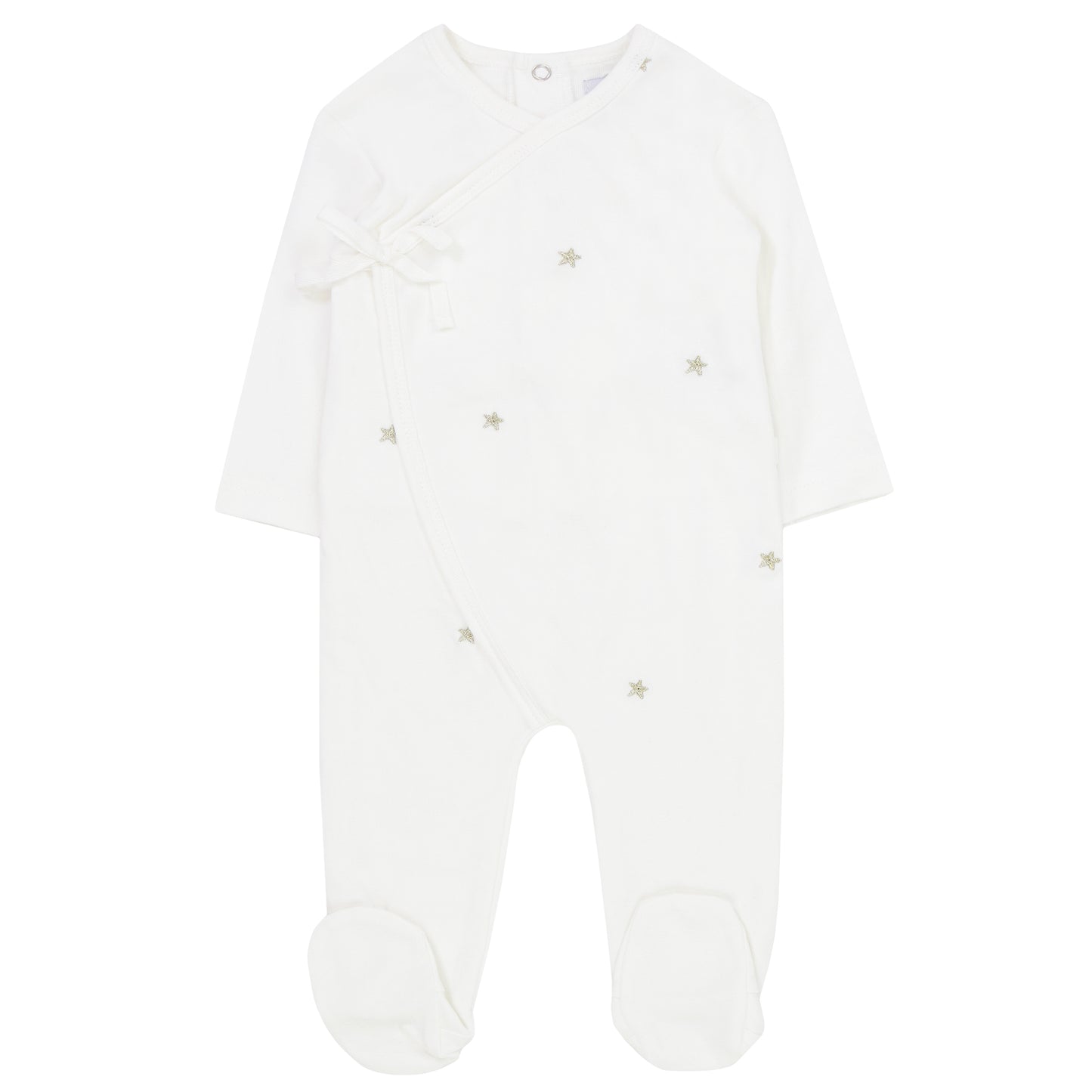 Gold Star Embroidered Footie