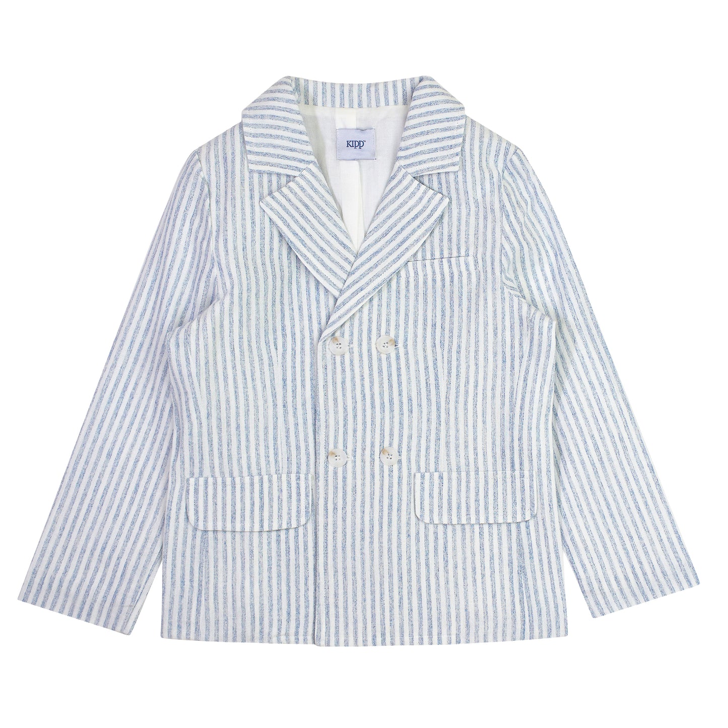 Blue Striped Linen Blazer