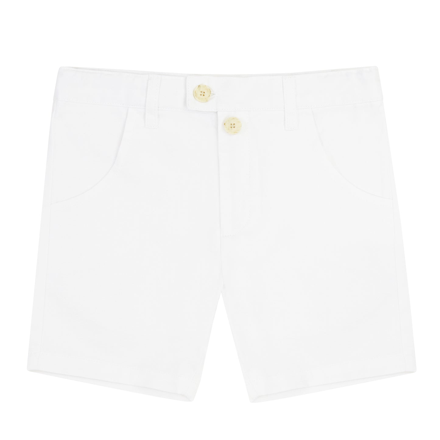 White Cotton Shorts