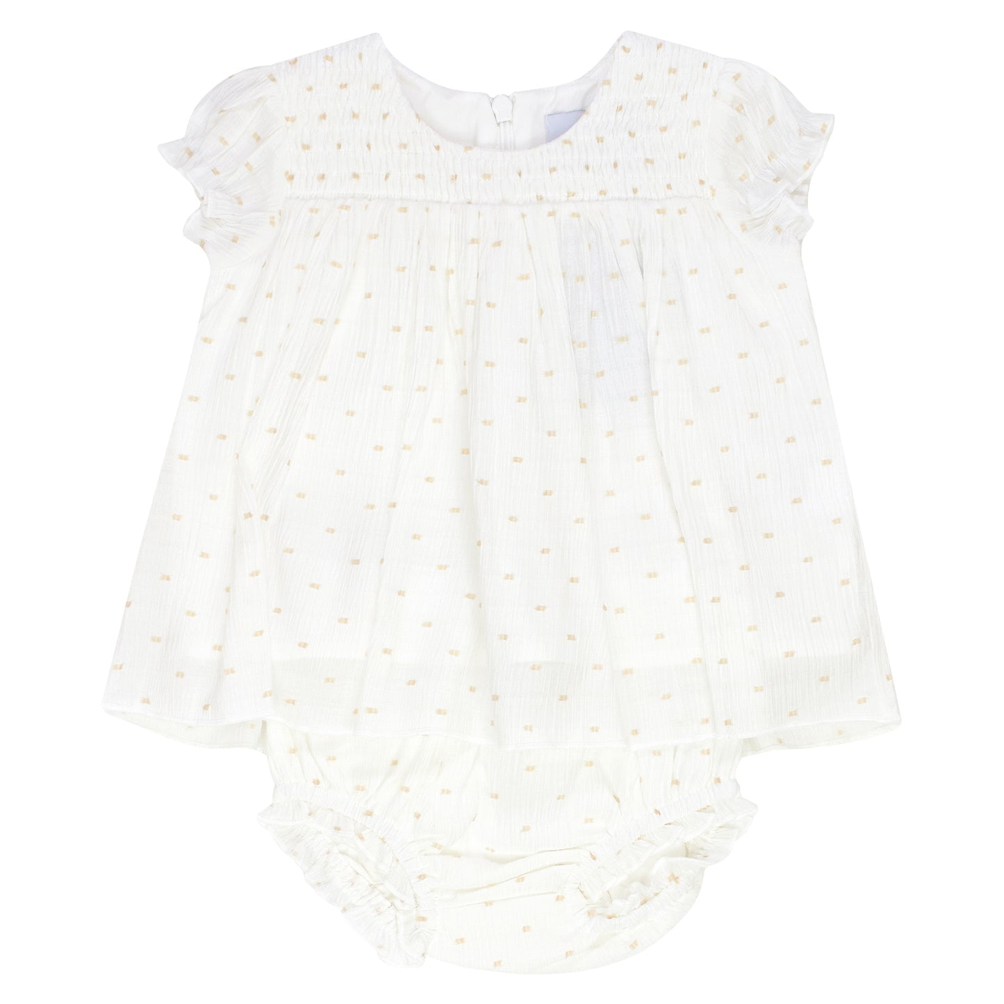 White Smocked Spot Set