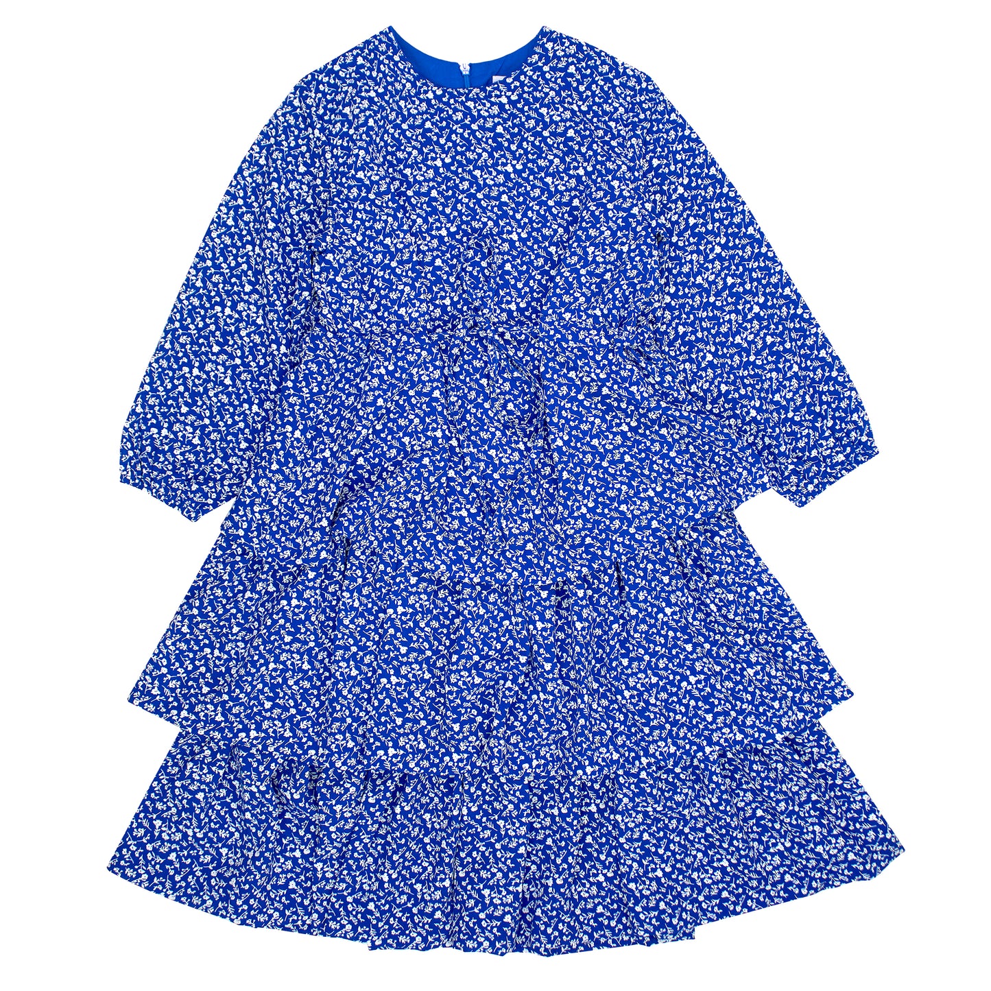 Blue Floral Tie Dress