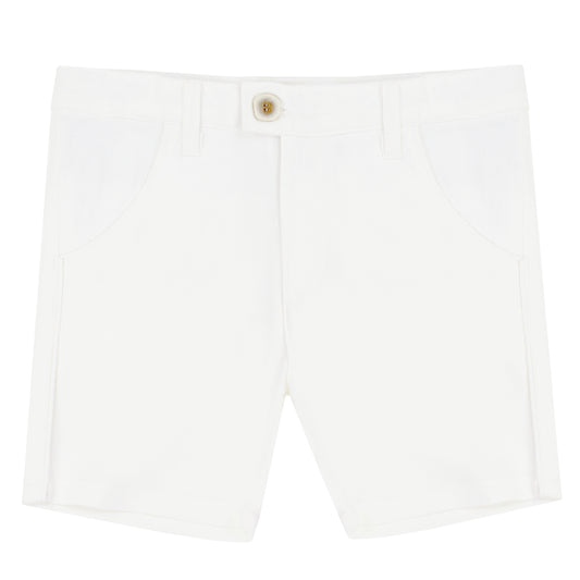 White Classic Blazer & Shorts Set