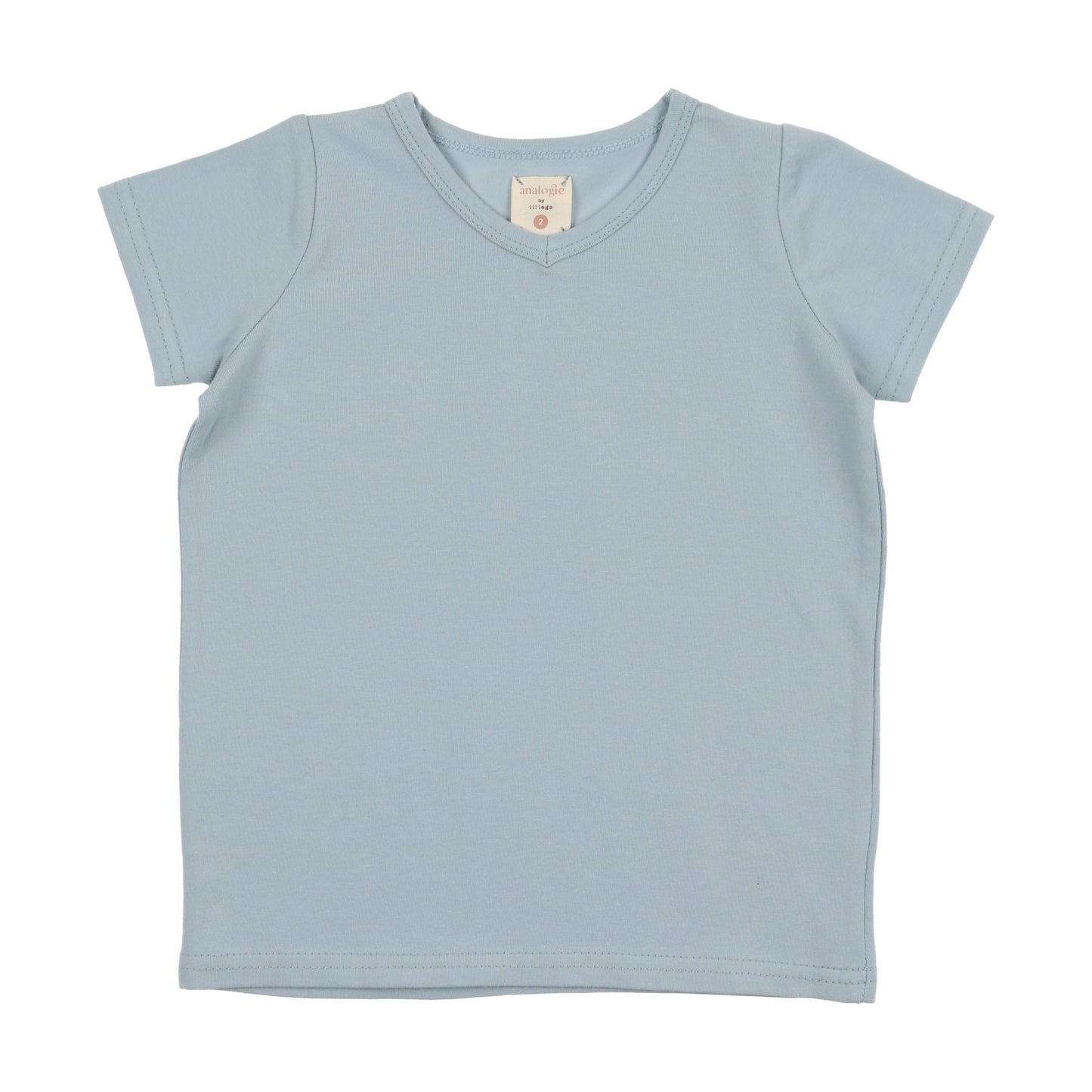 Light Blue Cotton V-Tee