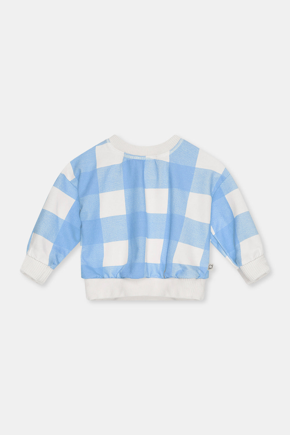 Fleece gingham baby sweatshirt with Pants