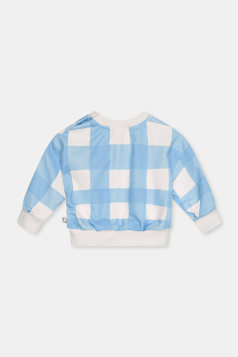 Fleece gingham baby sweatshirt with Pants