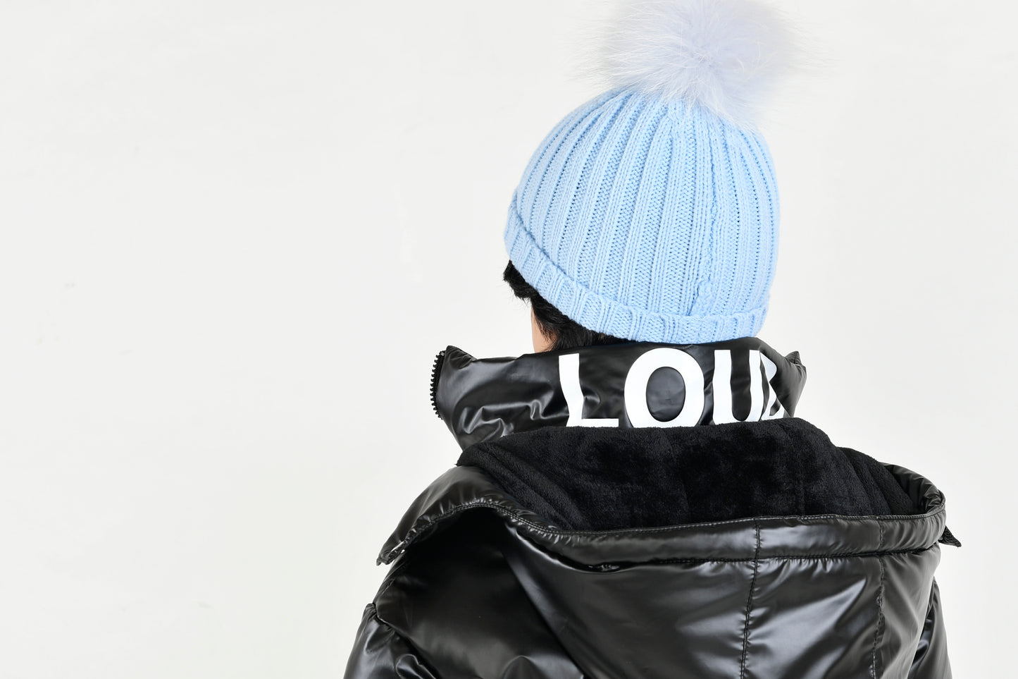 Baby Blue Pompom Hat