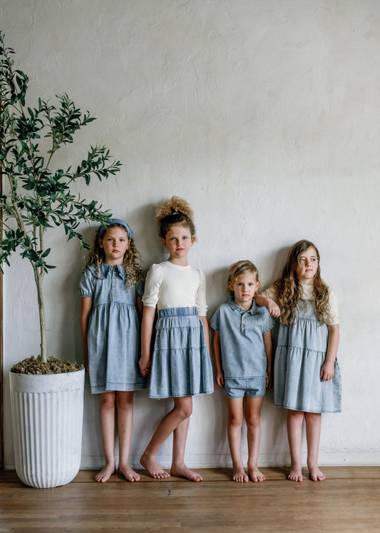 Stone Wash Tiered Jumper