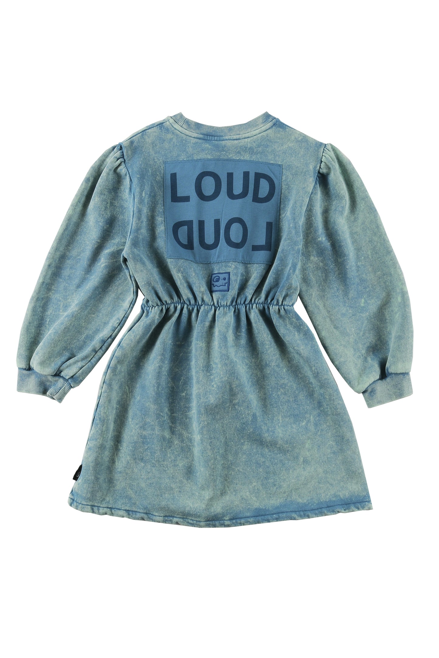 Chart blue bay marbled waisted dress