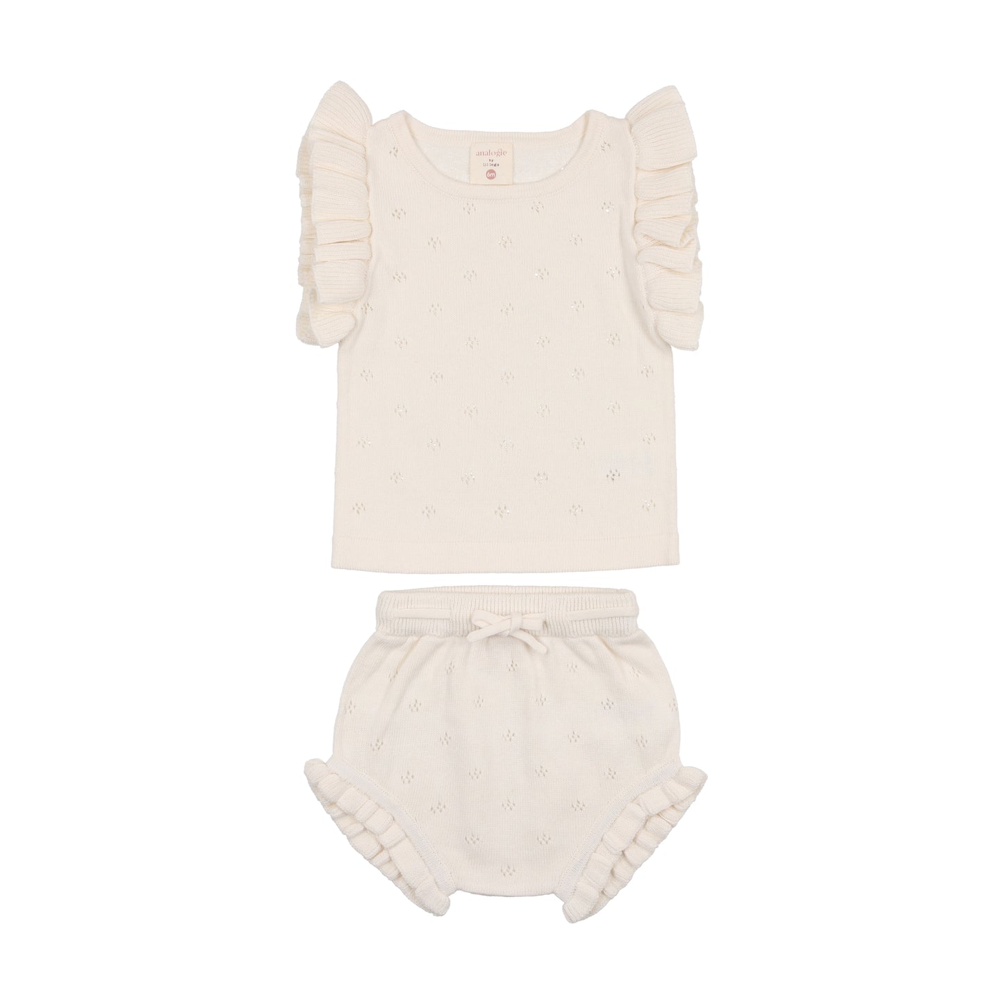 Knit Pointelle Set Cream