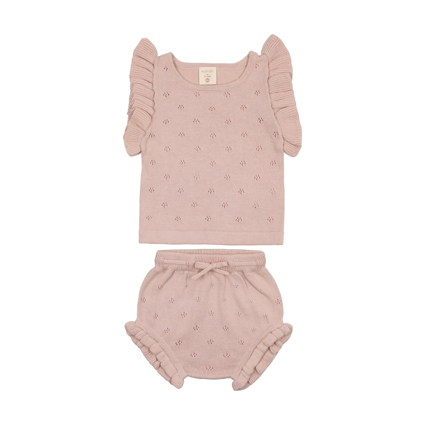 Knit Pointelle Set Pink