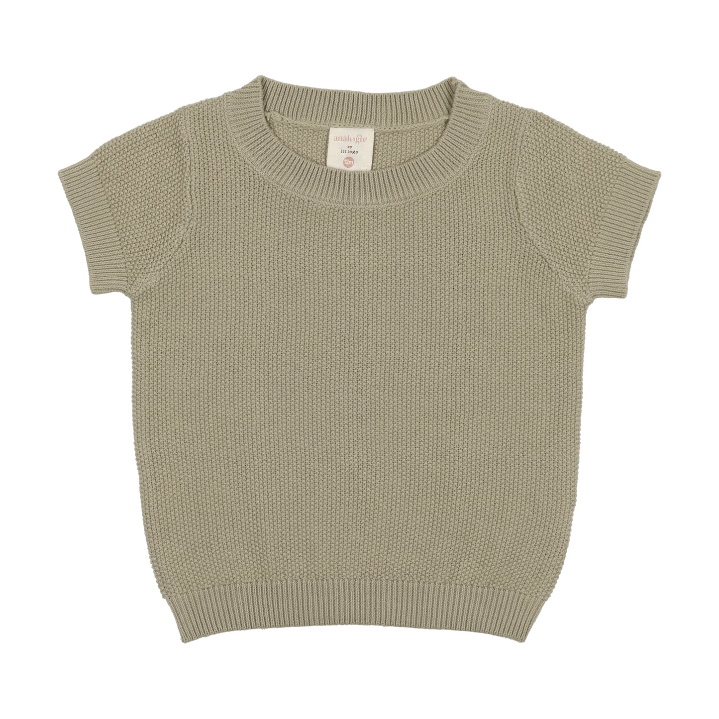 Light Green Short Sleeve Knit Sweater
