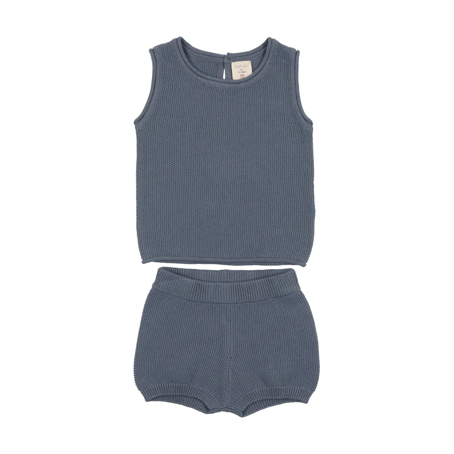 Knit Vest Set Blue