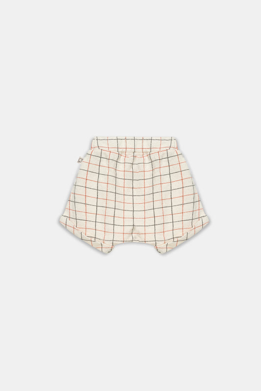 Plaid crepe baby shorts