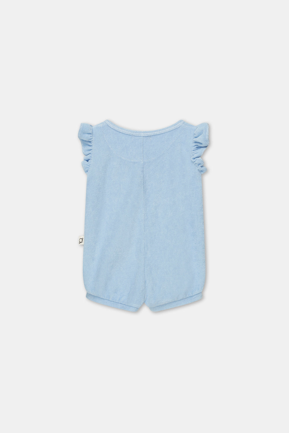 Terry ruffle baby jumpsuit Blue