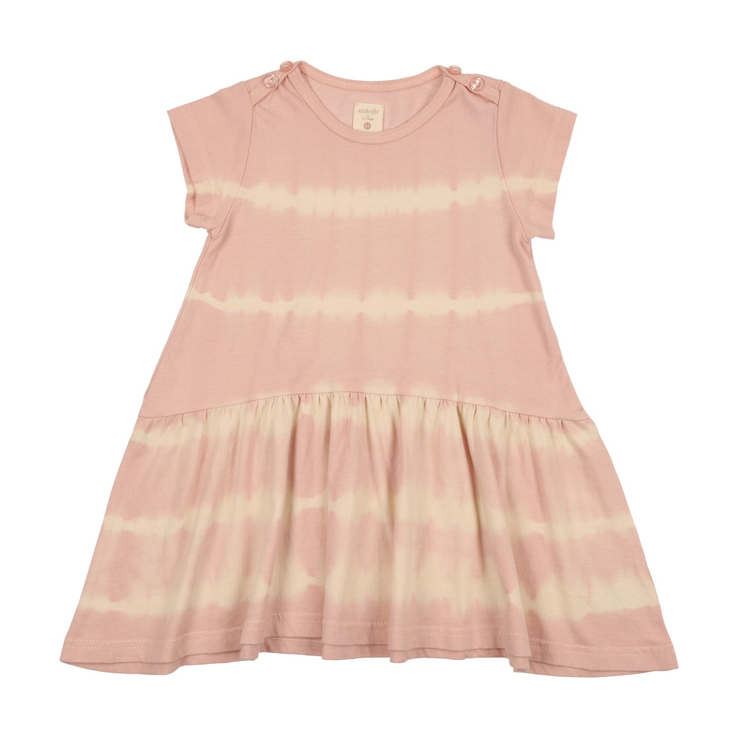 Pink Tie Dye Short Sleeve Dress