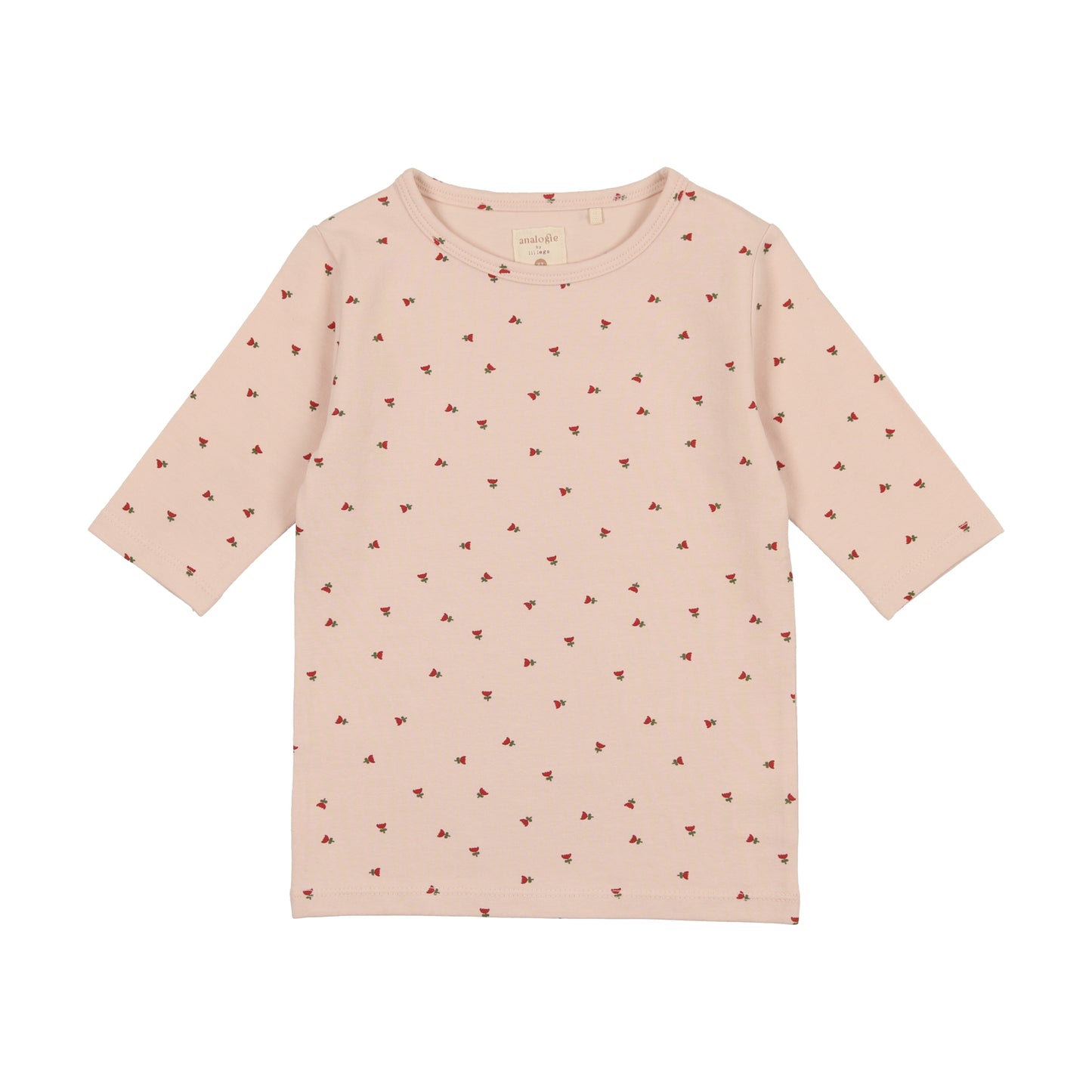 Tulip T-Shirt Three Quarter Sleeve Pink