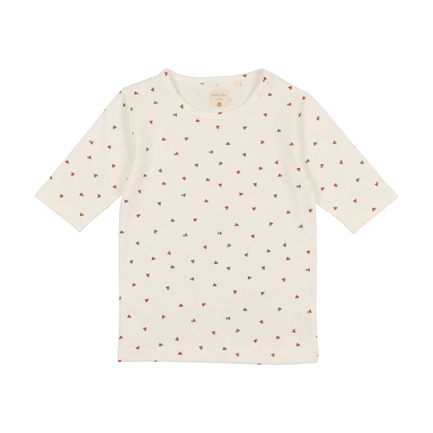 Tulip T-Shirt Three Quarter Sleeve White