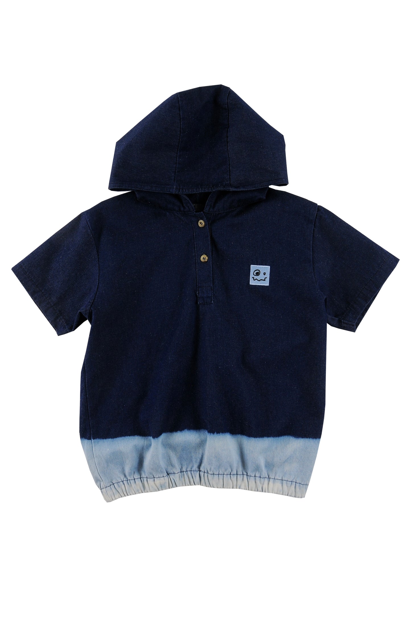 Breeze Denim Dip Dye Hooded Blouse