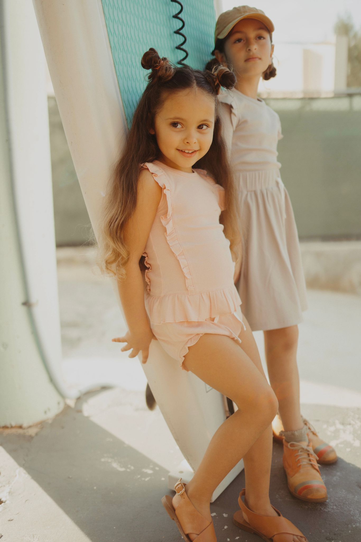 Powder Pink Ruffle Baby Set