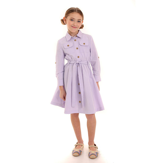 Lavender Shirt Dress