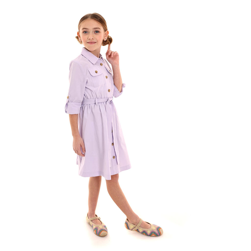 Lavender Shirt Dress