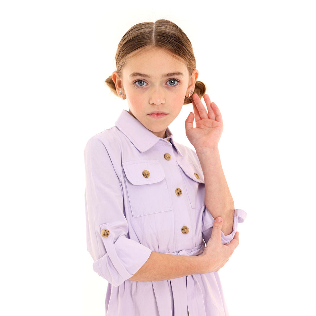 Lavender Shirt Dress