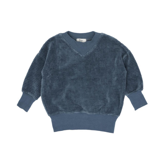 Velour Rib Top- Midnight
