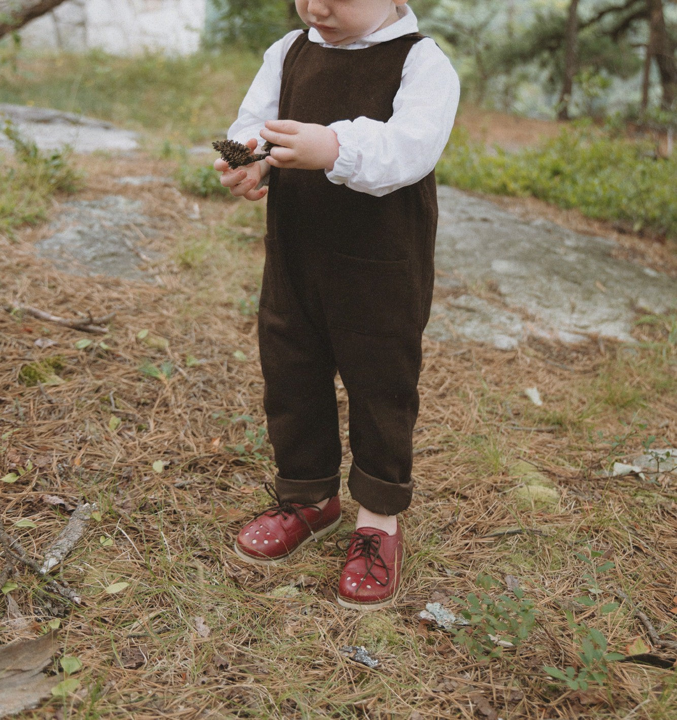 Boys Long Romper Brown