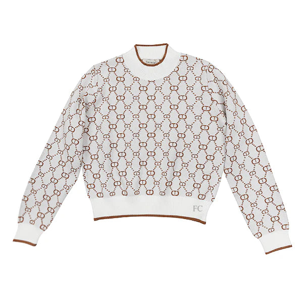 KNITTED SWEATER PAPYRUS/MICRO LOGO CAMEL
