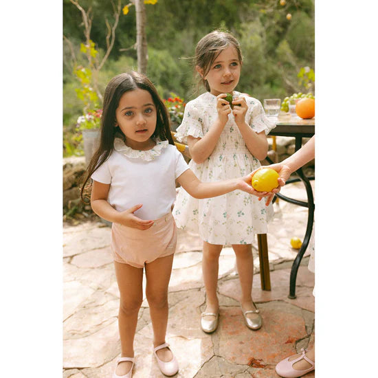 Geranium Ruffle Collar Onesie