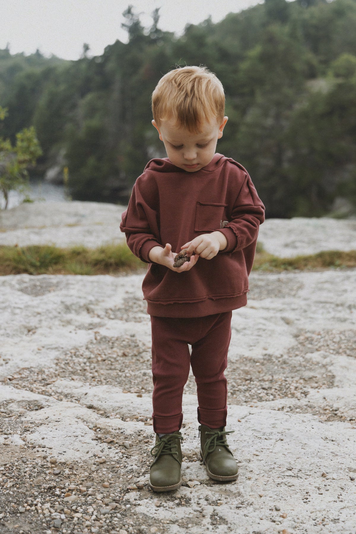 Hooded Sweatshirt Set- Mauve