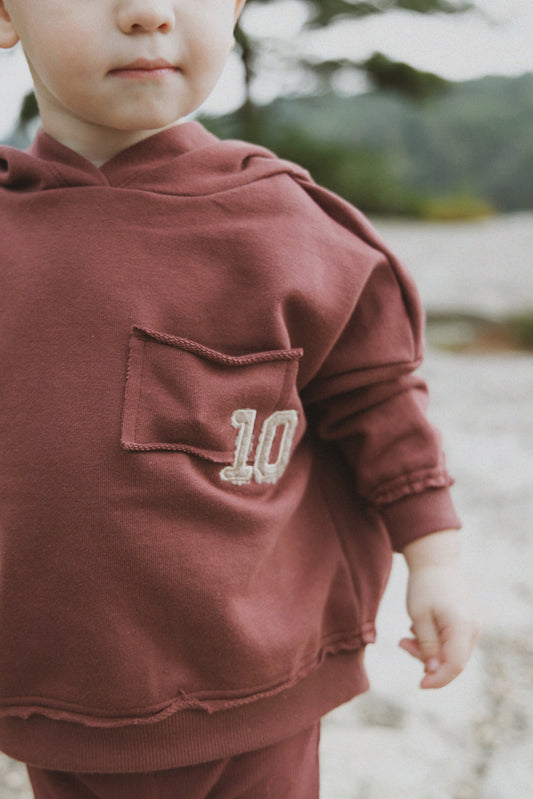 Hooded Sweatshirt Set- Mauve