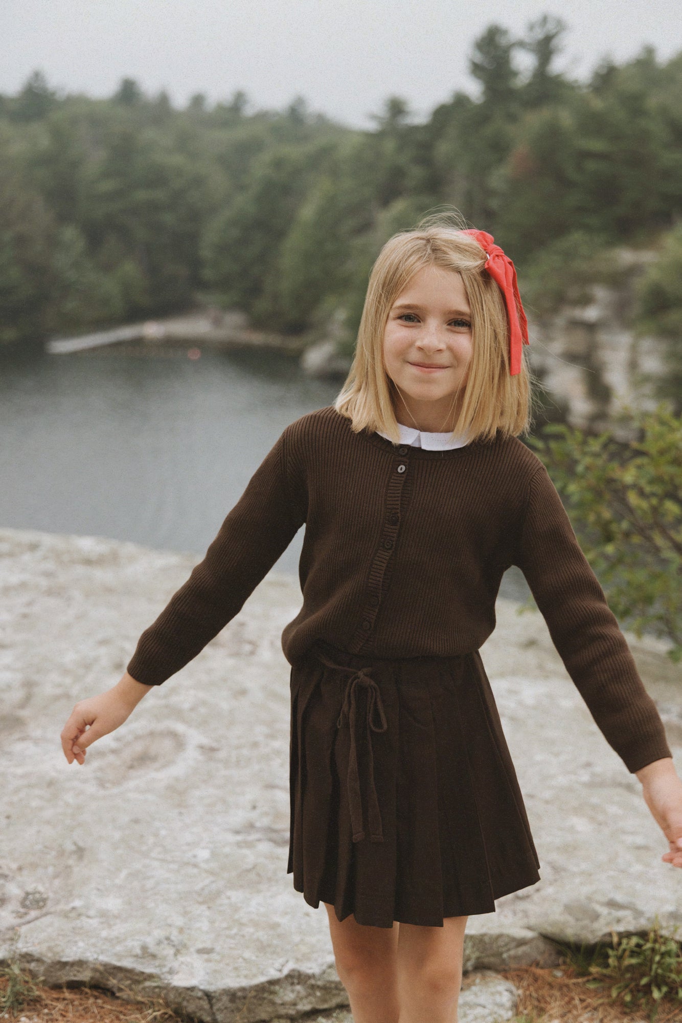 Pleated Skirt Brown