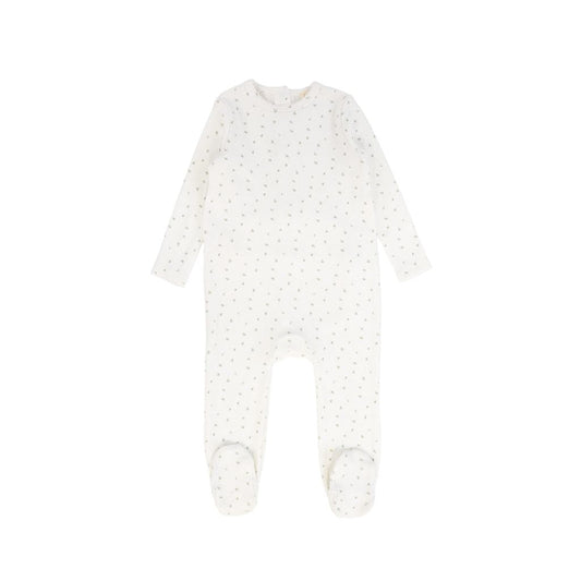 Sage Floral Printed Footie