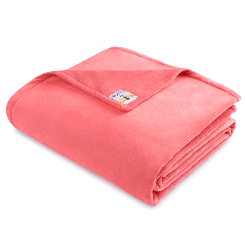 BiggerBee Throw Blanket - Coral