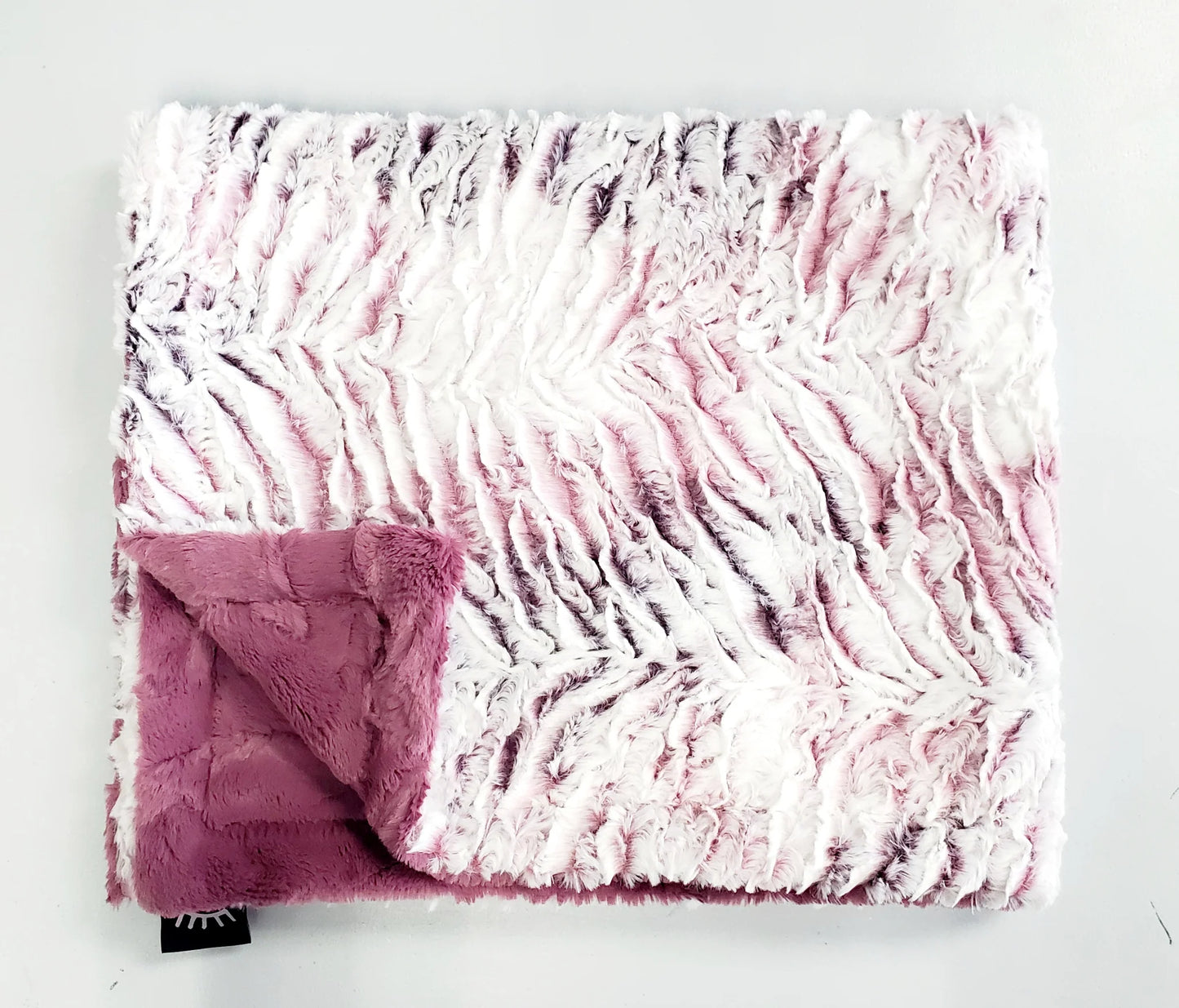 Zebra Rose Minky Blanket