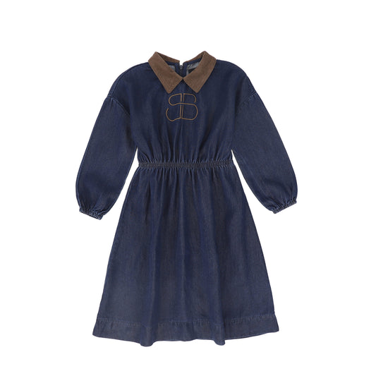 Embroidered Logo Waisted Dress