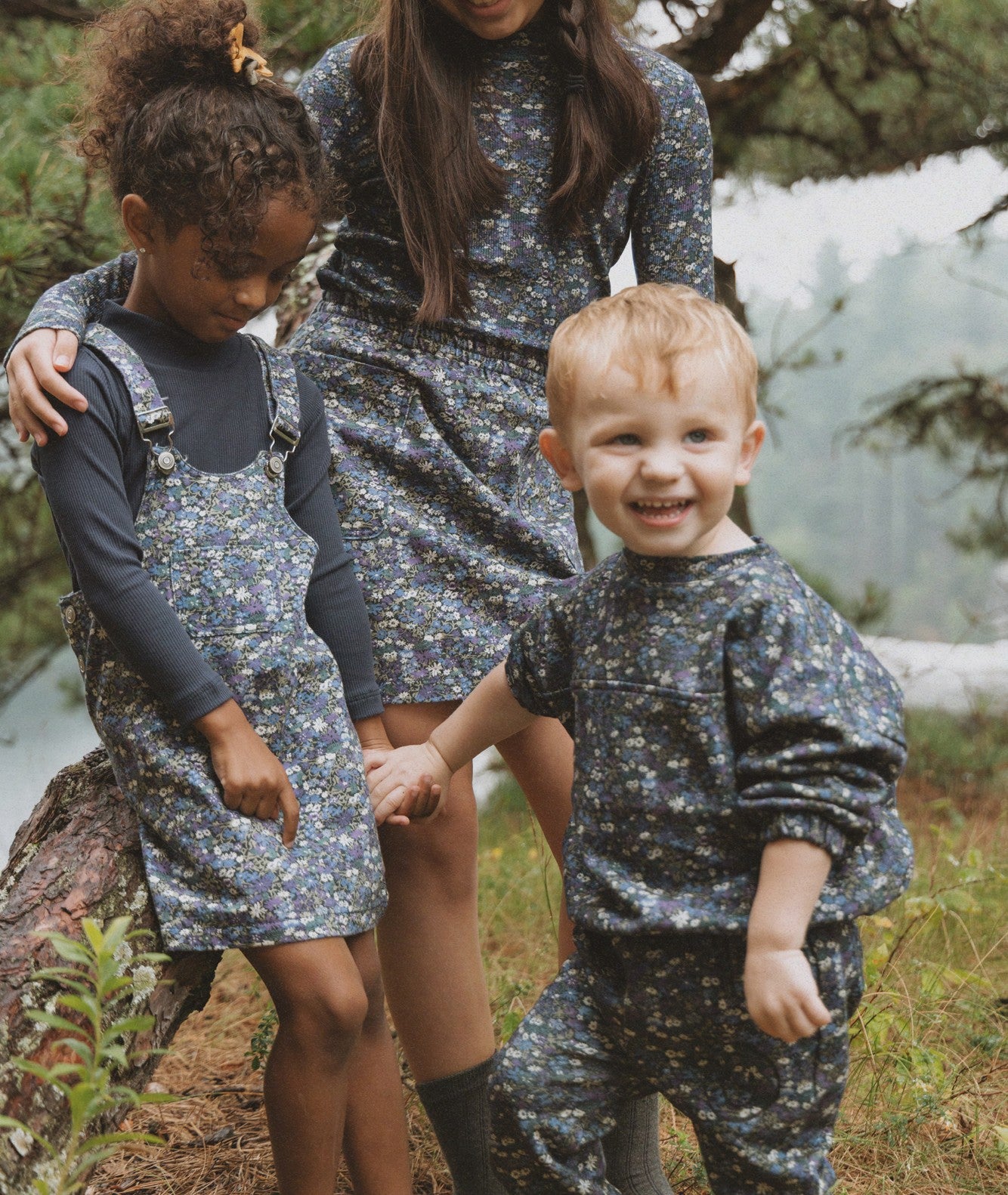 Navy Liberty Print Skirt