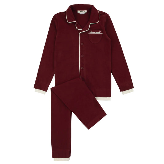 Burgundy Velour Layers Loungewear Set
