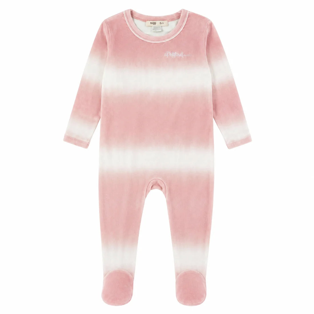 Pink Velour Ombre Footie