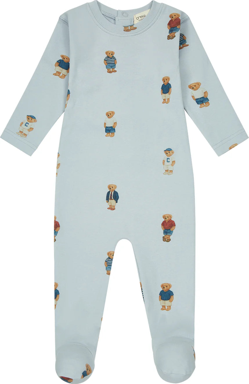 Bear Footie - Light Blue